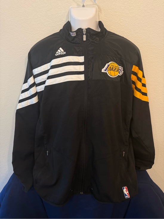 adidas Other - Adidas Los Angeles Lakers Full Zip Track Jacket Black Three Stripe Men’s | XXL